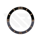 Bi-Color Ceramic Sloped Bezel Inserts for SKX/SRPD - Gray Black / Rose Gold