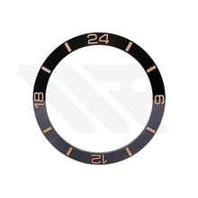 Load image into Gallery viewer, Bi-Color Ceramic Sloped Bezel Inserts for SKX/SRPD - Gray Black / Rose Gold
