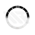 Bi-Color Ceramic Sloped Bezel Inserts for SKX/SRPD - White Black / White