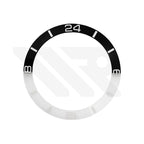 Bi-Color Ceramic Sloped Bezel Inserts for SKX/SRPD - White Black / White