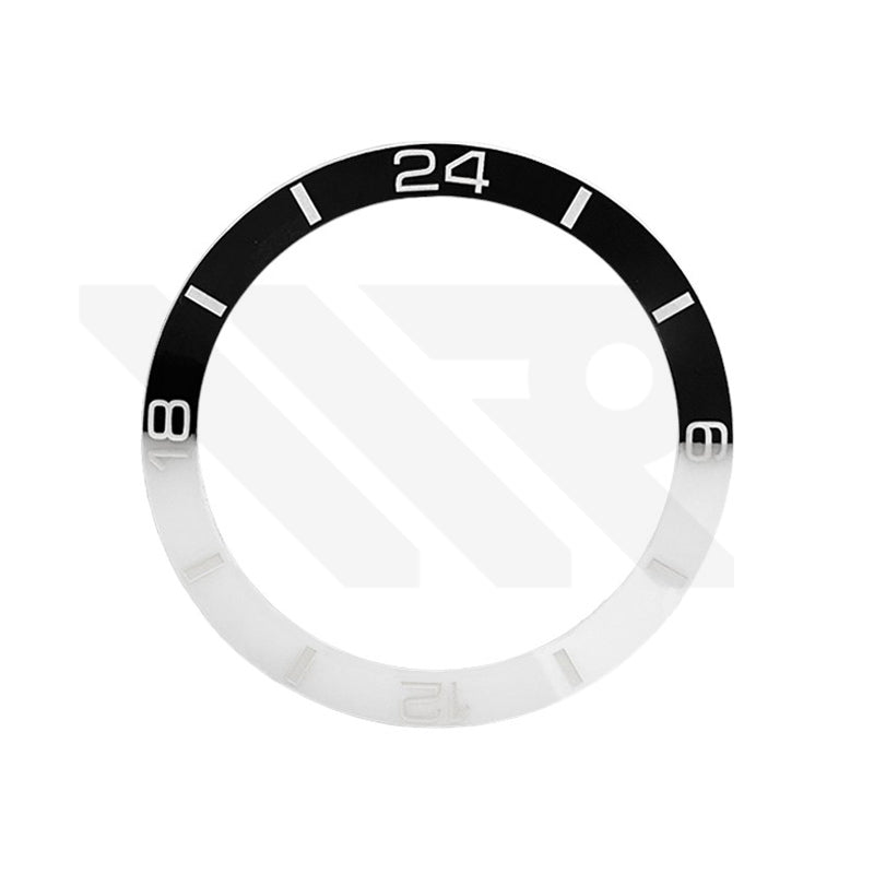 Bi-Color Ceramic Sloped Bezel Inserts for SKX/SRPD - White Black / White