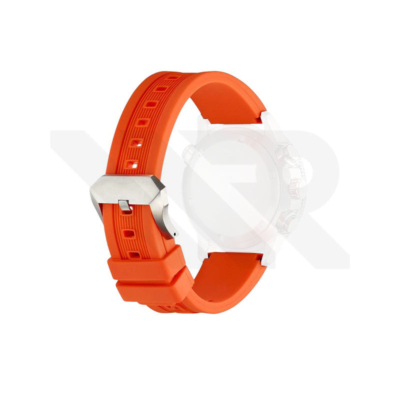 Replacement Rubber Strap Compatible with Citizen Promaster Marine JR4060 , JR4061 , JR4065 (Orange)