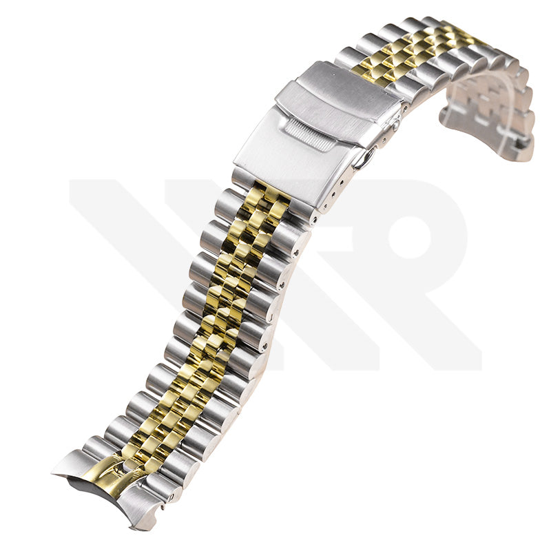 Jubilee Bracelet for Seiko Alpinist SPB117 , SPB119 , SPB121 , SPB123 , SARB013 , SARB015 , SARB017 - Stainless Steel (Two-Tone Gold)