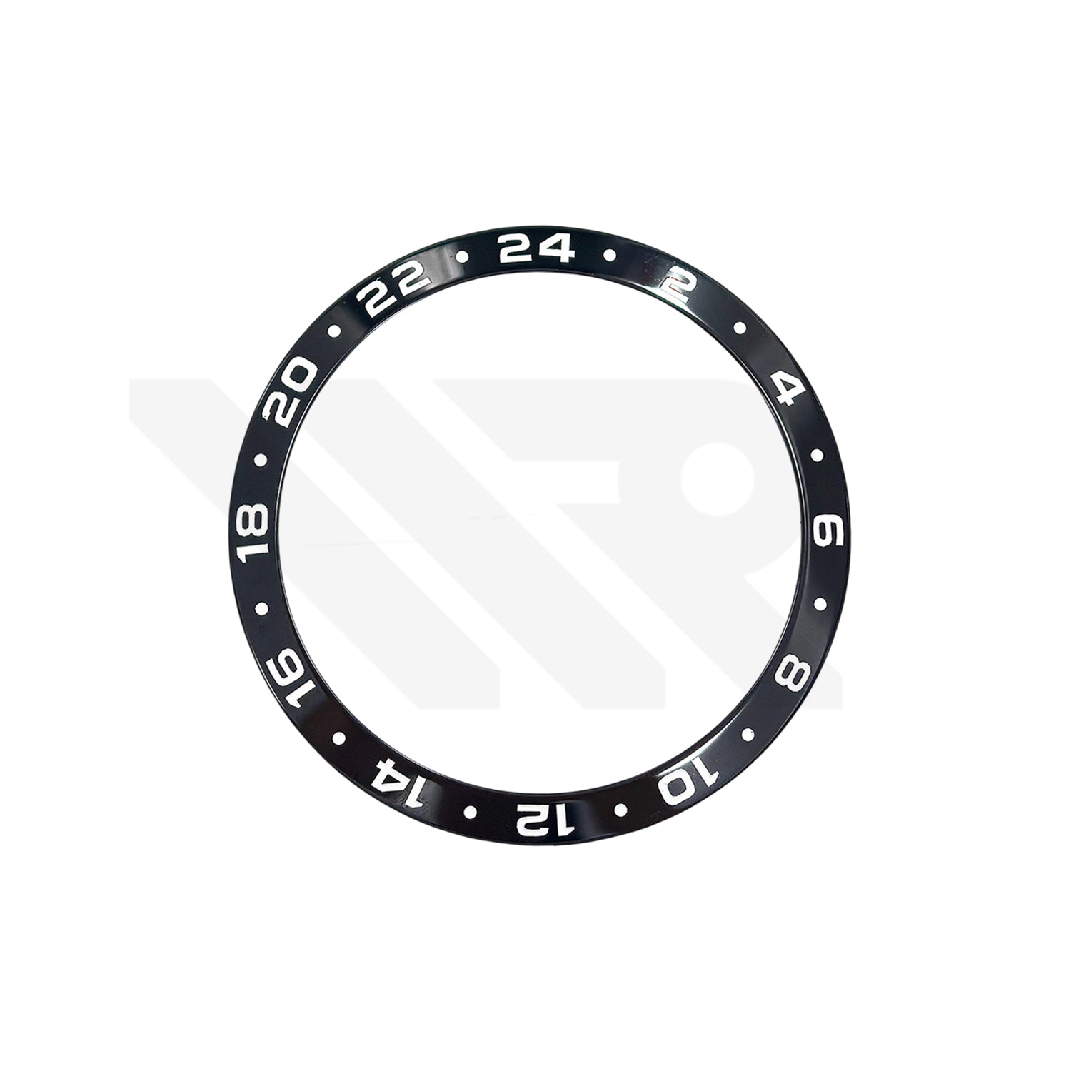 Replacement Ceramic Bezel Insert Compatible with Longines Admiral GMT 42mm L3.669.4 : Black