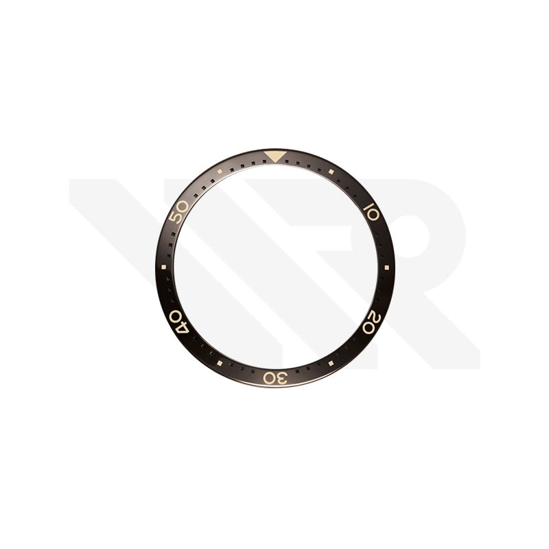 Replacement Ceramic Bezel Insert Compatible with Longines Spirit Flyback Chronograph L3.821 : Brown