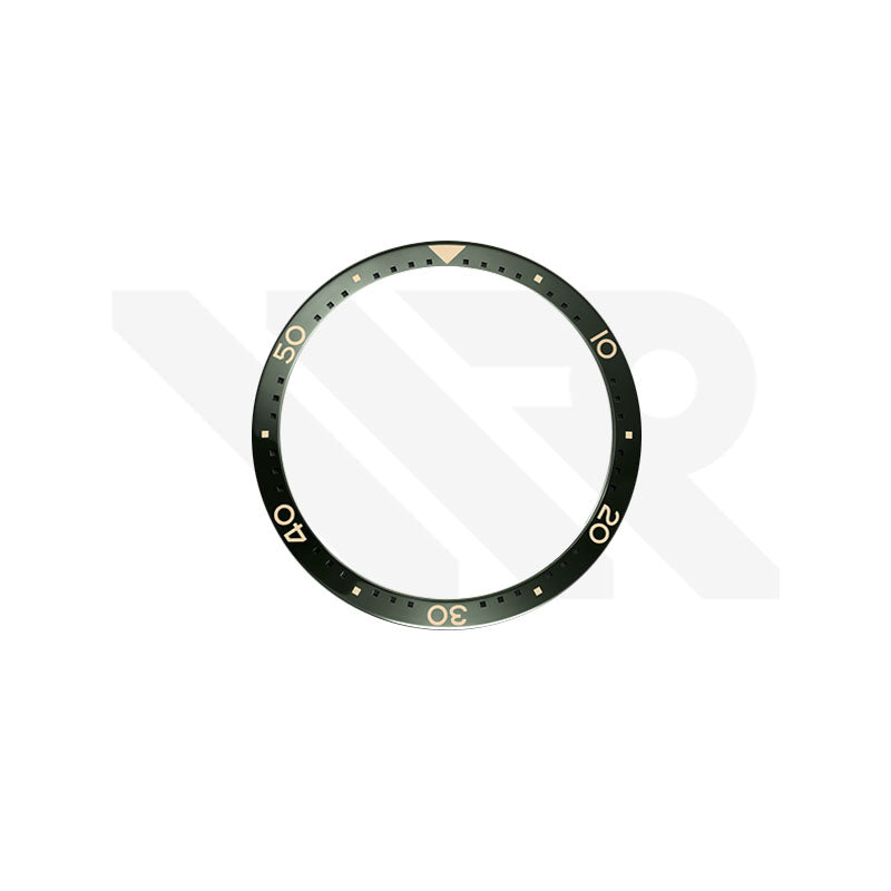 Replacement Ceramic Bezel Insert Compatible with Longines Spirit Flyback Chronograph L3.821 : Green