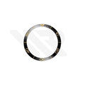 Replacement Ceramic Bezel Insert Compatible with Longines HydroConquest GMT 41mm L3.790.4 : Black/Gold