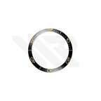 Replacement Ceramic Bezel Insert Compatible with Longines HydroConquest GMT 41mm L3.790.4 : Black/Gold