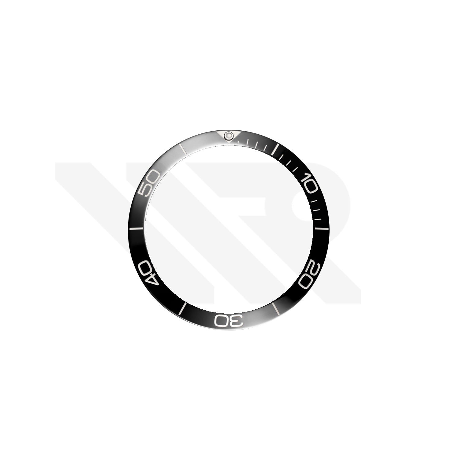 Replacement Ceramic Bezel Insert Compatible with Longines HydroConquest GMT 43mm L3.890.4 : Black