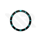 Luminous Submariner Style Ceramic Sloped Bezel Insert for Seiko SKX007 Mod - Black