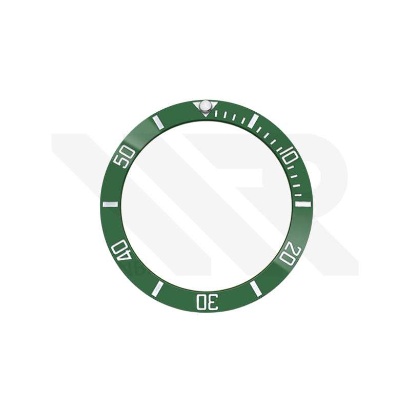 Luminous Submariner Style Ceramic Sloped Bezel Insert for Seiko SKX007 Mod - Green