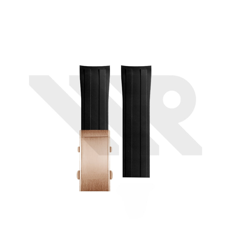 Replacement Rubber Strap Compatible with Mido Ocean Star Series M026430 , M026629 , M026608 (Rose Gold)