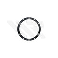 Replacement Ceramic Bezel Ring Compatible with Mido Ocean Star GMT M026629A : Black