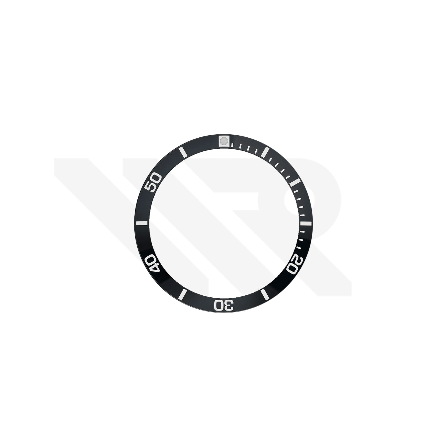 Replacement Ceramic Bezel Ring Compatible with Mido Ocean Star GMT M026629A : Black