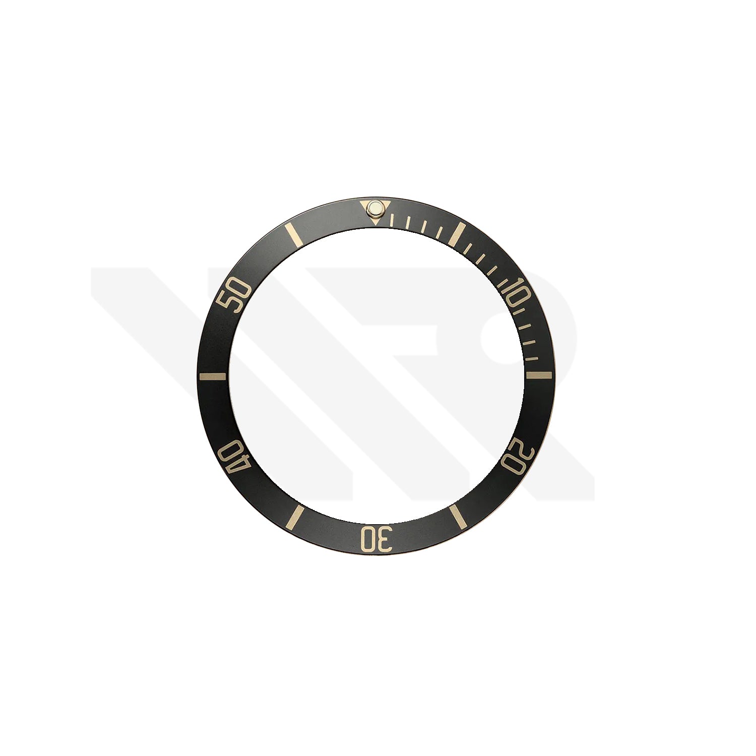 Replacement Aluminium Bezel Insert Compatible with Tudor Black Bay Bronze 43mm : Black