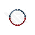 Replacement Aluminium Bezel Insert Compatible with Tudor Black Bay GMT 41mm : Pepsi (Blue/Red)
