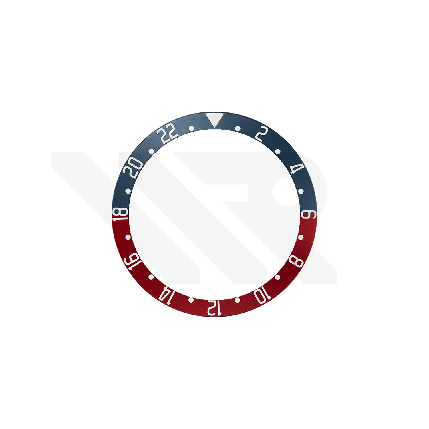 Replacement Aluminium Bezel Insert Compatible with Tudor Black Bay GMT 41mm : Pepsi (Blue/Red)