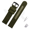 Nylon Strap for Prospex Series - Black with Silver Buckle (Thick)