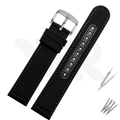 Nylon Strap for Prospex Series - Black with Silver Buckle (Slim)
