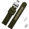 Nylon Strap for Prospex Series - Black with Silver Buckle (Thick)