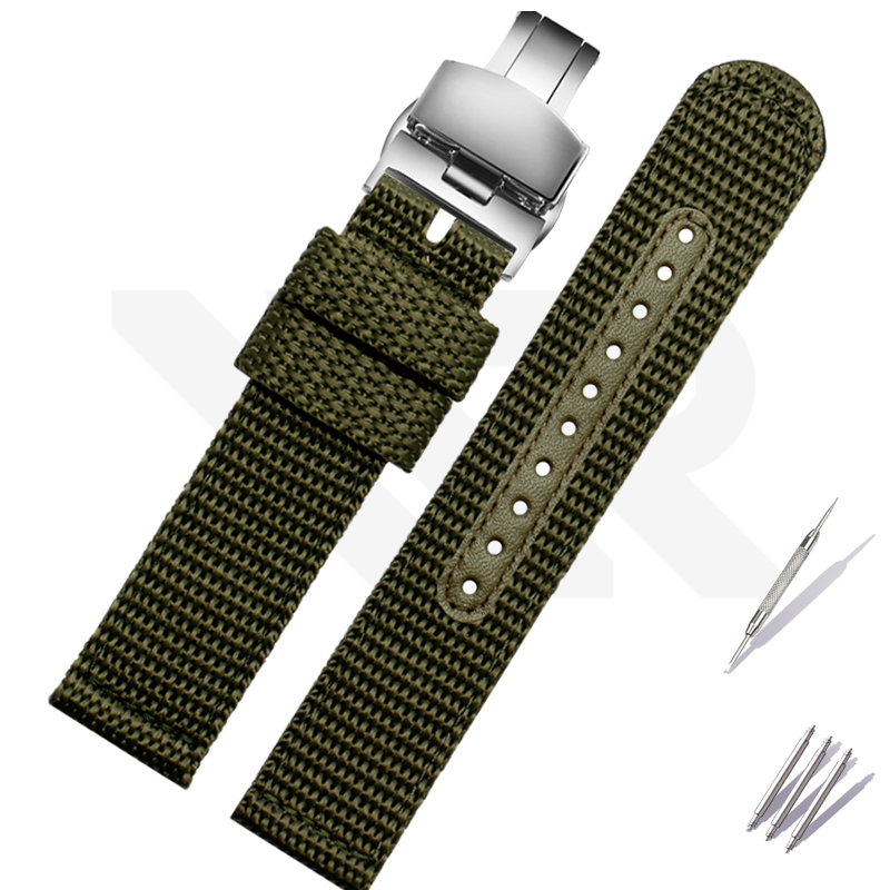 Nylon Strap for Prospex Series - Black with Silver Buckle (Thick)