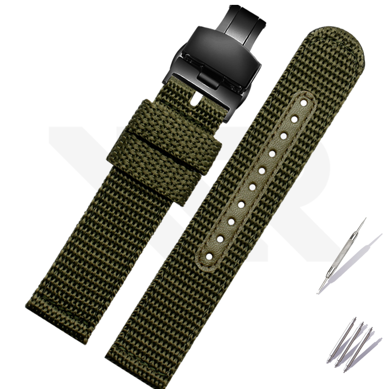 Nylon Strap for Prospex Series - Black with Silver Buckle (Thick)