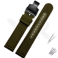 Nylon Strap for Prospex Series - Olive with Black Butterfly Clasp (Slim)