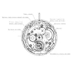 Seiko (SII) NH35A Automatikwerk (Gelbes Flaches 4-Zoll-Gehäuse)