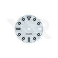 Zifferblatt aus Kohlefaser für Seiko Mod - Silberne arabische Indizes