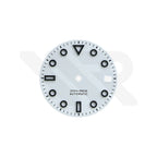 Zifferblatt aus Kohlefaser für Seiko Mod - Silberne arabische Indizes