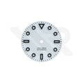 Zifferblatt aus Kohlefaser für Seiko Mod - Silberne arabische Indizes