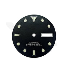 Load image into Gallery viewer, Monster Matte Black Diver Dial for Seiko Mod
