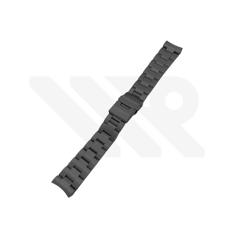 Curved End Stainless Steel Bracelet for SKX Nautilus Mod - Black