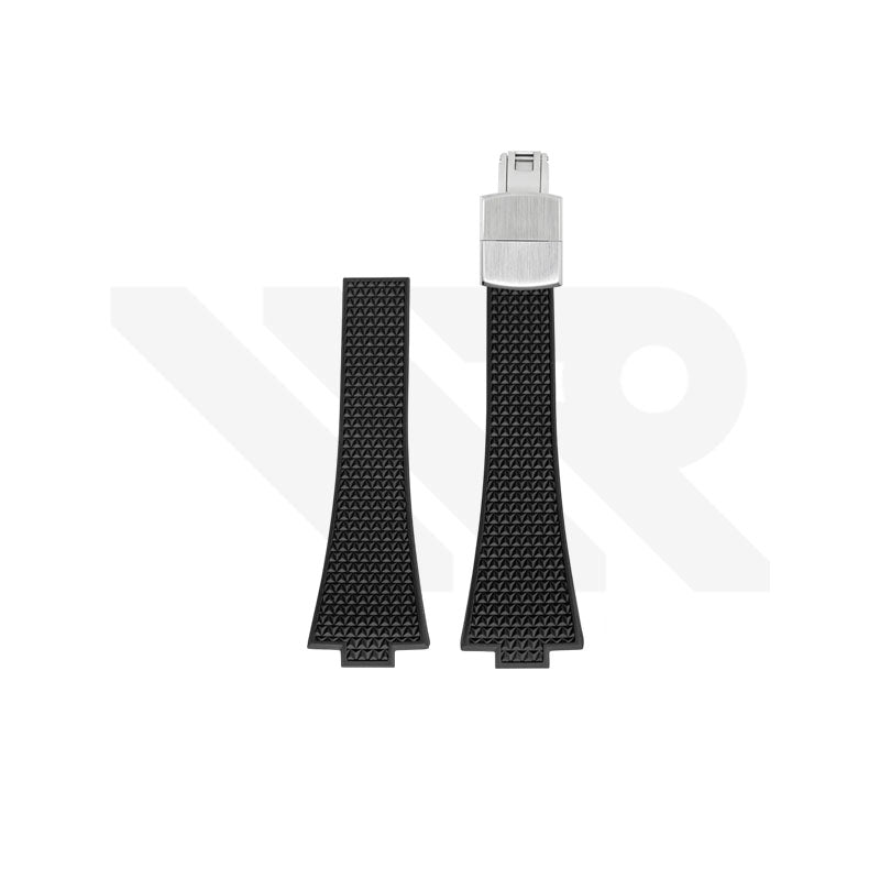 Replacement Fluoro Strap for Tissot PRX 35mm T137207A , T137210A (Black)