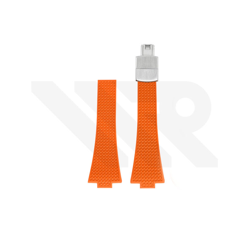 Replacement Fluoro Strap for Tissot PRX 35mm T137207A , T137210A (Orange)