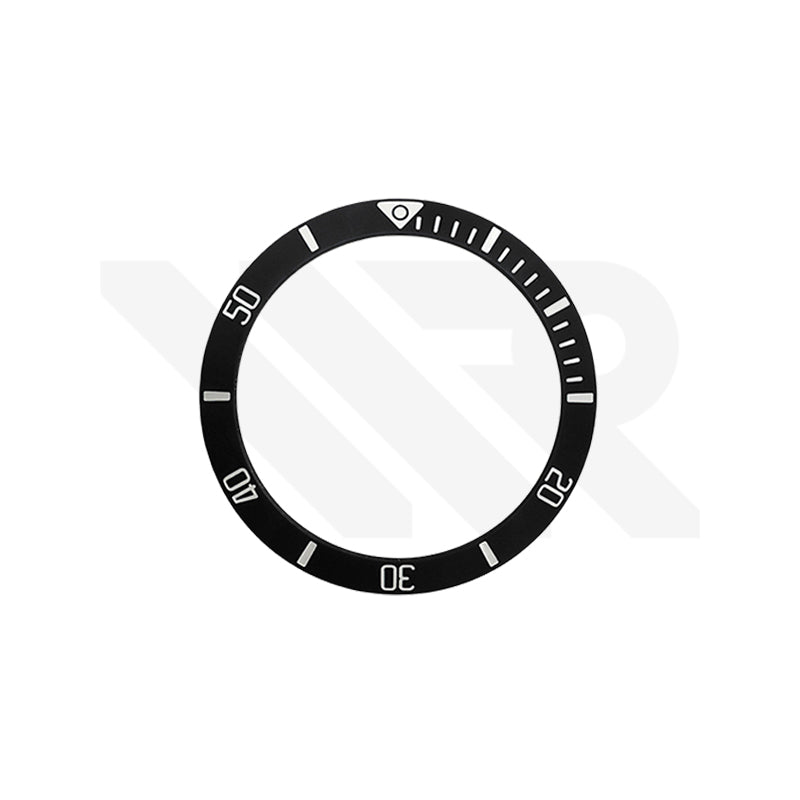 Luminous Pelagos Style Ceramic Sloped Bezel Insert for Seiko SKX007 Mod - 1/4 Scale Black