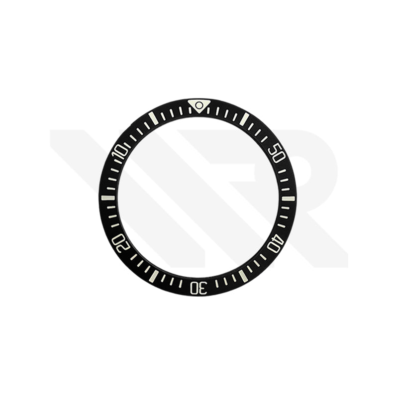 Luminous Pelagos Style Ceramic Sloped Bezel Insert for Seiko SKX007 Mod - Full Scale Black