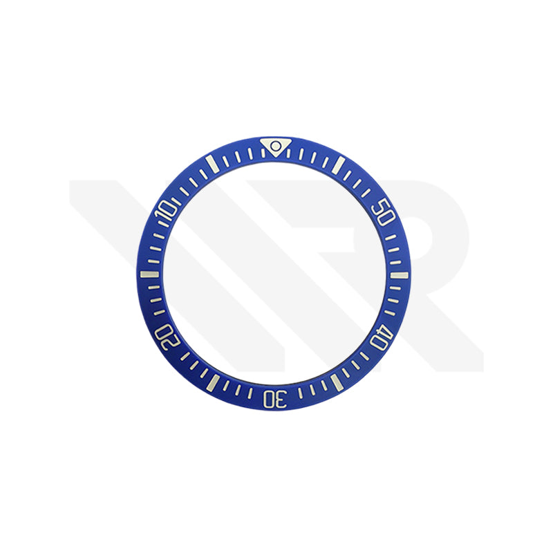 Luminous Pelagos Style Ceramic Sloped Bezel Insert for Seiko SKX007 Mod - Full Scale Blue