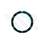 Luminous Pelagos Style Ceramic Sloped Bezel Insert for Seiko SKX007 Mod - 1/4 Scale Black