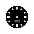 Zifferblatt aus Kohlefaser für Seiko Mod - Silberne arabische Indizes