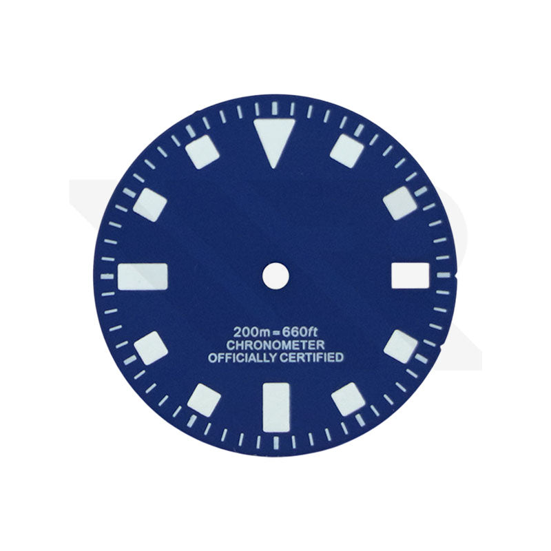 Pelagos Style Diver Dial for Seiko Mod : Blue with Date Window