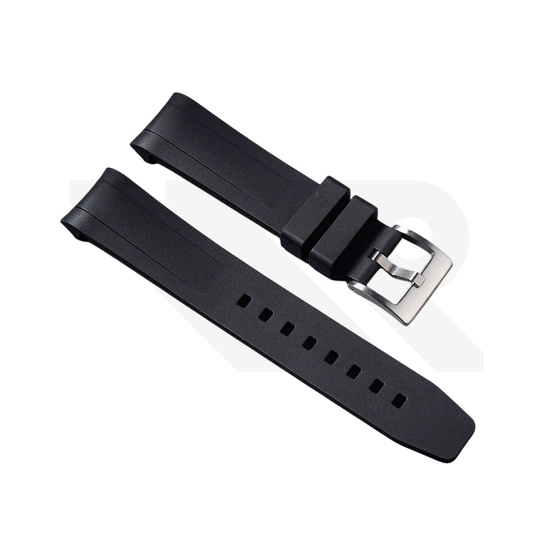 Premium Fluoroelastomer Diver Strap for Tudor Black Bay 58 - Black