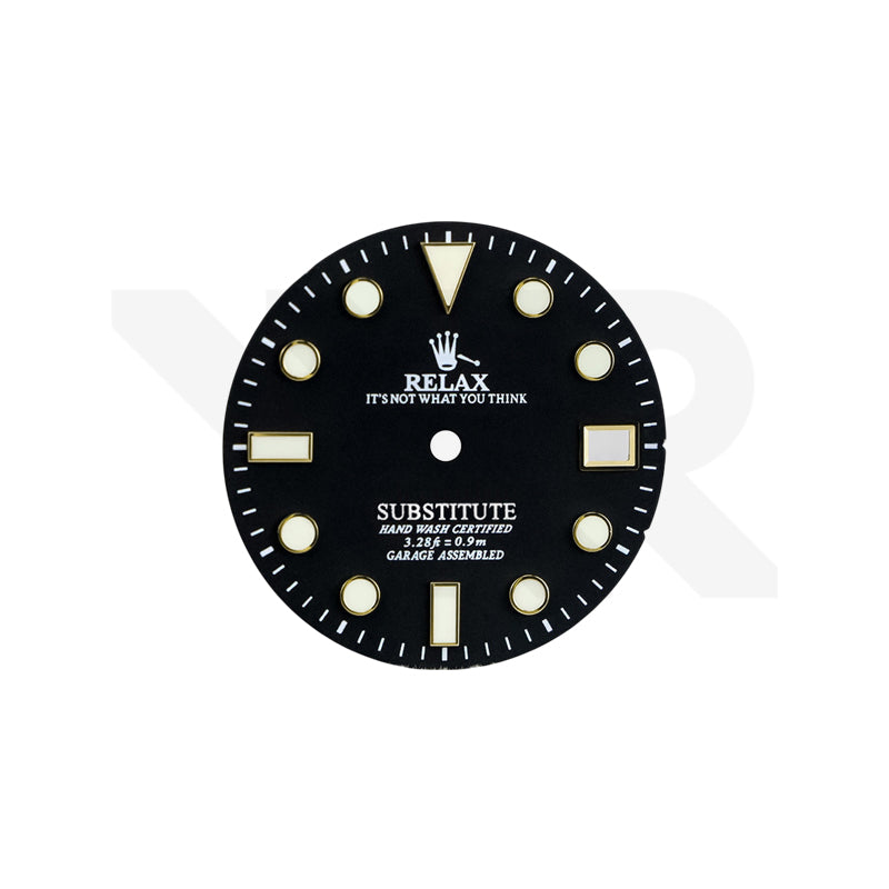 Relax Dial for Seiko Mod: Matte Black
