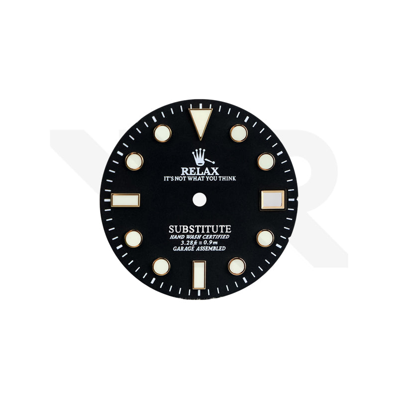 Relax Dial for Seiko Mod: Matte Black