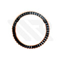 Black Cubic Zirconia Bezel for SKX / SRPD: Rose Gold