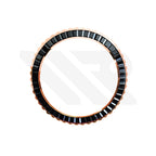 Black Cubic Zirconia Bezel for SKX / SRPD: Rose Gold