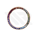 Rainbow Cubic Zirconia Bezel for SKX / SRPD: Rose Gold