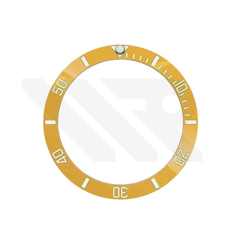 SUB Ceramic Sloped Bezel Insert for SKX/SRPD - Yellow/White