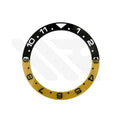 GMT-12 Ceramic Sloped Bezel Insert for SKX/SRPD - Yellow-Black/Inverted