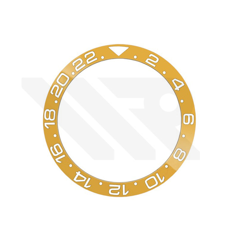 GMT-24 Ceramic Sloped Bezel Insert for SKX/SRPD - Yellow/White